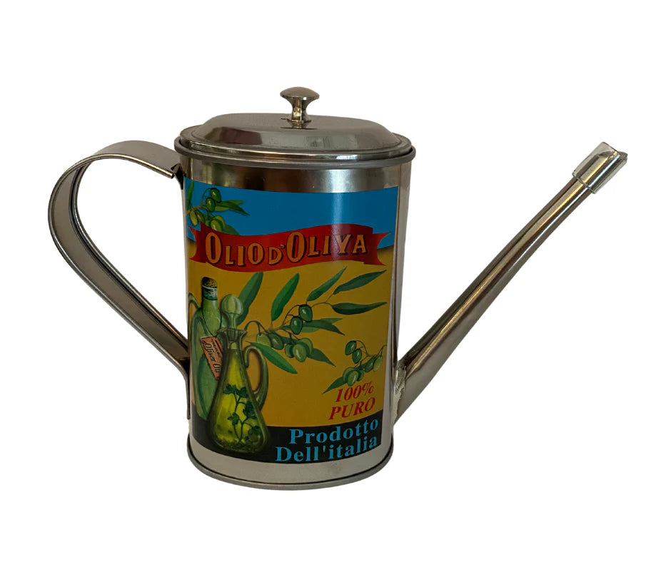 2 Cup Stainless Steel  Olive Oil Container – (Olive Tree Branch)