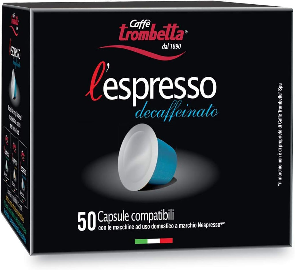 Caffè Trombetta l’espresso Decaf Capsules  (50 count)