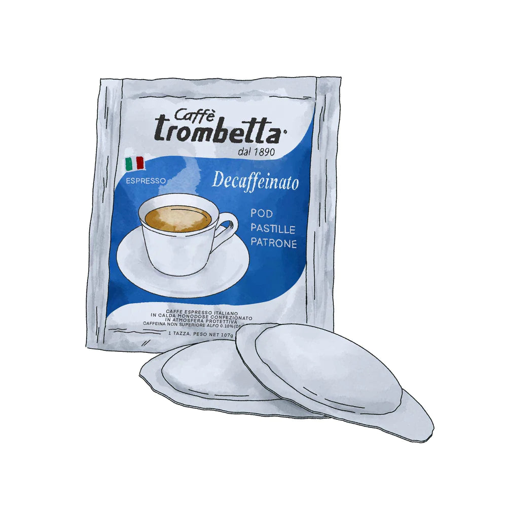 Decaf Caffe Trombetta Pods – Full Flavor Espresso, No Caffeine  15 Count