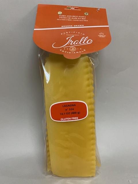Package of Irollo gluten-free Lasagna n. 324 pasta 