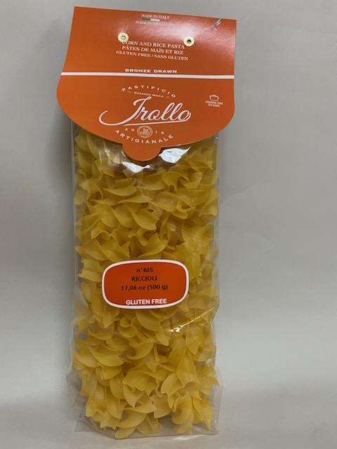 Package of Irollo gluten-free Riccioli n.485 pasta.