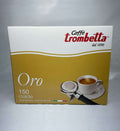 Box of Caffè Trombetta Oro espresso pods, 150 count.