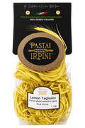 Package of Lemon Tagliolini pasta with 'Pastai Irpini' branding.