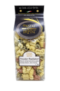 Package of tricolor radiator pasta with PASTAI IRPINI branding.