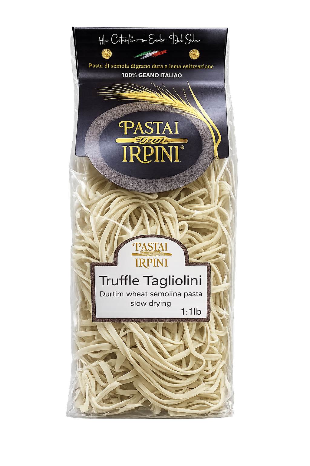 Package of Pastai Irpini Truffle Tagliolini Pasta, Italian pasta